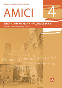 ZUNS-ITALIJANSKI RADNA SVESKA 8 AMICI 4 ,RADNA SVESKA IZ ITALIJANSKOG JEZIKA AMICI 4 OSMI RAZRED .