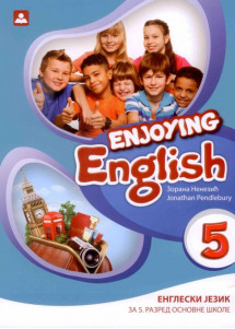 ZUNS (zavod za udzbenike )- Engleski udzbenik 5 ENJOYING ENGLISH , udzbenik iz engleskog jezika ENJOYING ENGLISH za peti razred osnovne škole .